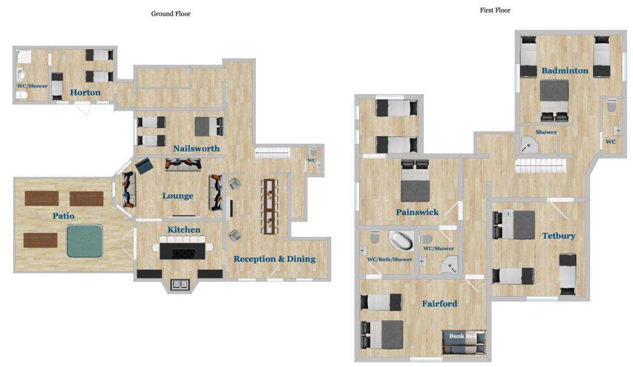 Cotswold Manor House - Country House Retreat With Hot Tub, Ideal For Large Groups Petty France المظهر الخارجي الصورة